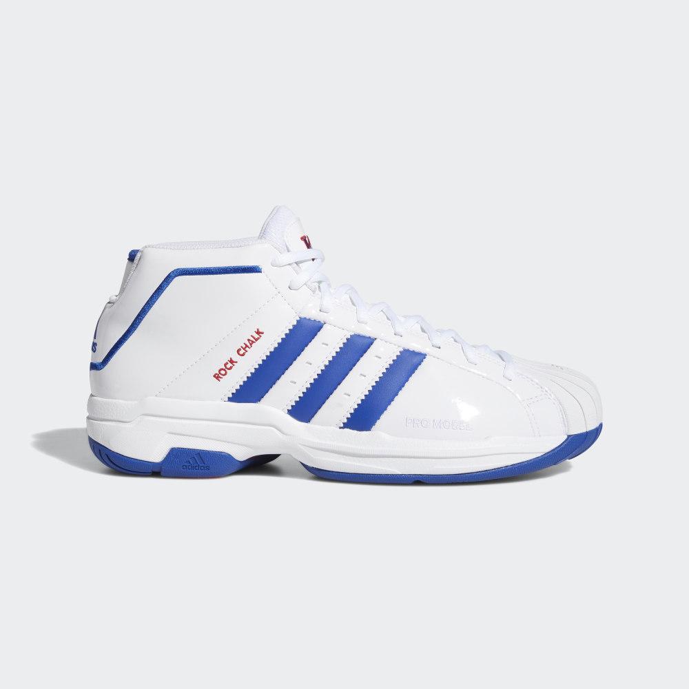 Adidas Men's Pro Model 2G Shell Toe Basketball Shoes White/Royal/Deep Red Ireland FV4196